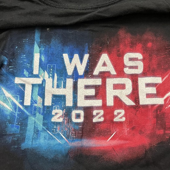 WWE Shirt Mens Large Black Wrestling I Was There 2022 Superstars Graphic Tee Top - Picture 3 of 6